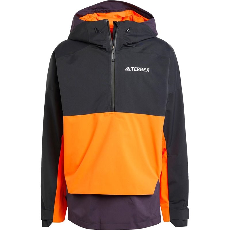 Veste de ski adidas TERREX Xperior 2L Lined RAIN.RDY Anorak - noir/noir aurore/orange semi-impact