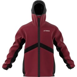 Chaqueta de esquí de travesía adidas TERREX Techrock GORE-TEX WINDSTOPPER Hooded Jacket - rojo sombra/negro