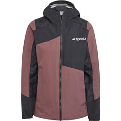 Veste femme adidas TERREX Xperior Hybrid Primeknit Rain Jkt - rouge cramoisi/noir