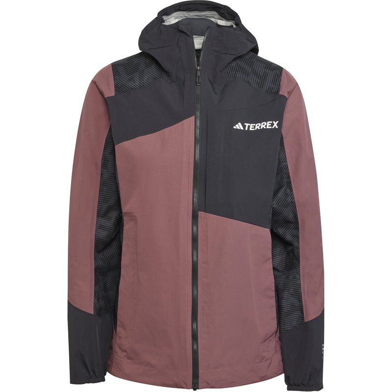 Women's jacket adidas TERREX Xperior Hybrid Primeknit Rain Jkt - quiet crimson/black