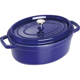 Staub, La Cocotte, Caçarola oval em ferro fundido (Casa), 29 cm, Azul escuro