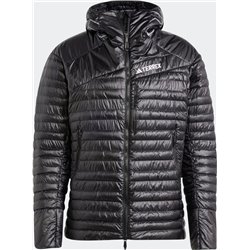 Doudoune homme adidas TERREX Techrock Down Hooded Jacket - preyel/noir