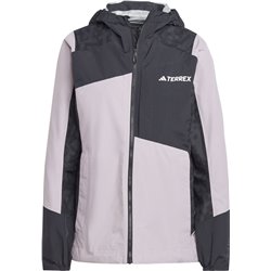 Jaqueta impermeável feminina adidas TERREX Xperior Hybrid Primeknit Rain Jkt - amanhecer prateado/preto