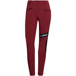 Pantalones softshell de mujer adidas TERREX Techrock Mountaineering Pants - rojo talla: l
