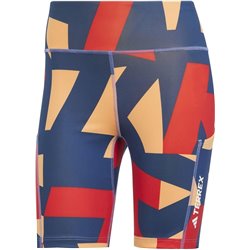 Shorts de mujer adidas TERREX Wmt 8 pulgadas T Aop - seimor/purrub/purrub talla: xs
