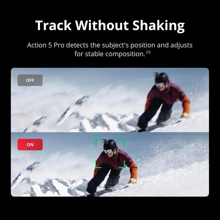 DJI OSMO Ação 5 Combo padrão Pro, câmera à prova d'água com sensor 1/1.3, vídeo 4K/120FPS, rastreamento de sujeitos, estabilizaç