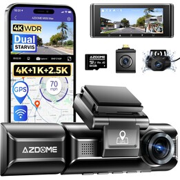 Azdome Dash Cam M550 Max 4K - Dash cam with rear and interior camera
