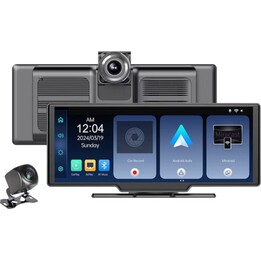 Dash Cam SD102602 Pantalla táctil universal 10.26 pulgadas Inalámbrico Carplay / Android Auto con cámara trasera