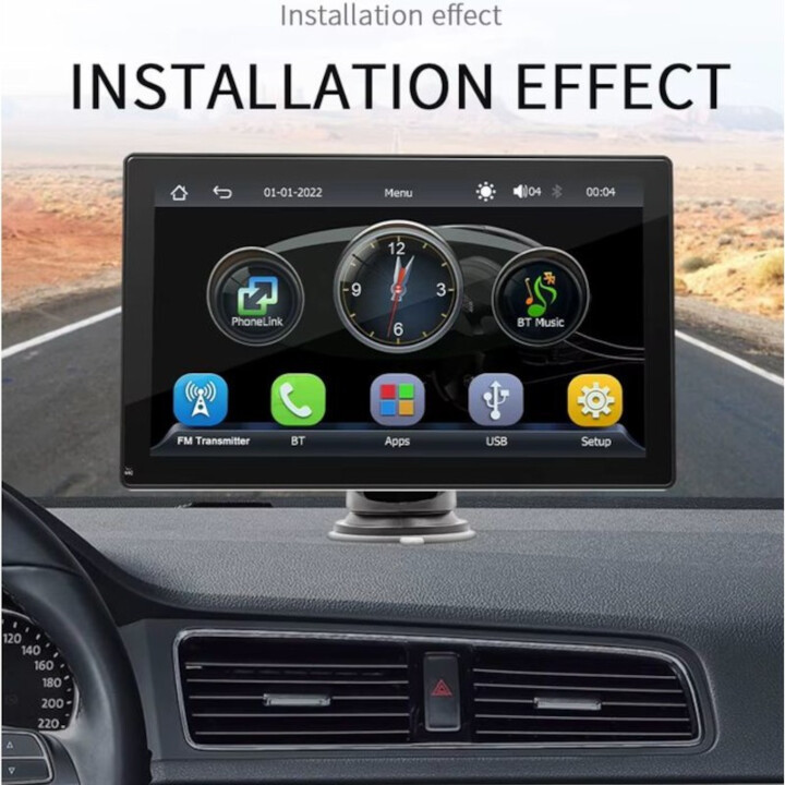 Ecrã tátil universal SWM B5308 9 polegadas Carplay e Android Auto Preto