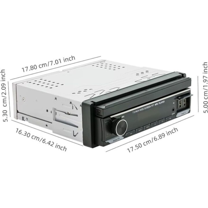 Autorrádio 1 DIN SWM 9614C 7 polegadas Bluetooth/Carplay USB Preto
