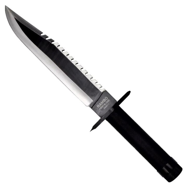 Cinema Classic Rambo I Faca Grande com Bainha de Couro CC-H1 360 mm Preto