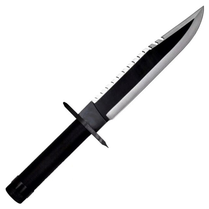 Cinema Classic Rambo I Cuchillo grande con vaina de cuero CC-H1 360 mm Negro