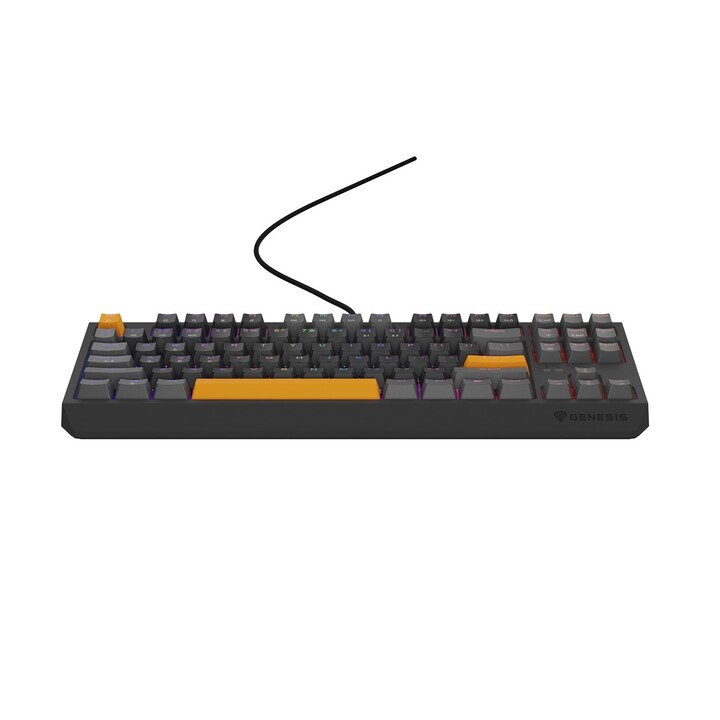 Tastiera da gioco GENESIS Thor 230 TKL USB + RF Wireless + Bluetooth QWERTY Nero, Grigio, Arancione