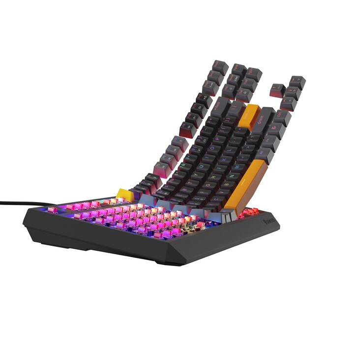 Tastiera da gioco GENESIS Thor 230 TKL USB + RF Wireless + Bluetooth QWERTY Nero, Grigio, Arancione