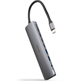 Docking Type-C Nanocable 10.16.4608/ 2xUSB/ 3xUSB Type-C/ 1xHDMI 4K/ 1xJack 3.5/ 1xUSB Type-C PD/ Gray