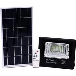 V-Tac Foco LED con panel solar de 12 W y 4000 K
