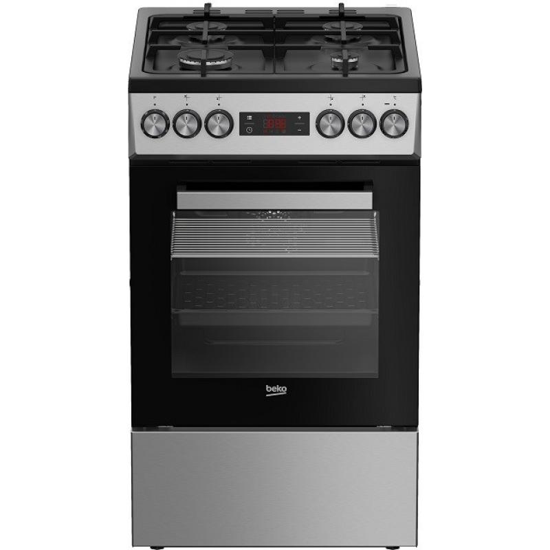 Cocina de Gas / Eléctrica Beko FSM52332DXDT 4 60L Zonas Plata Negro