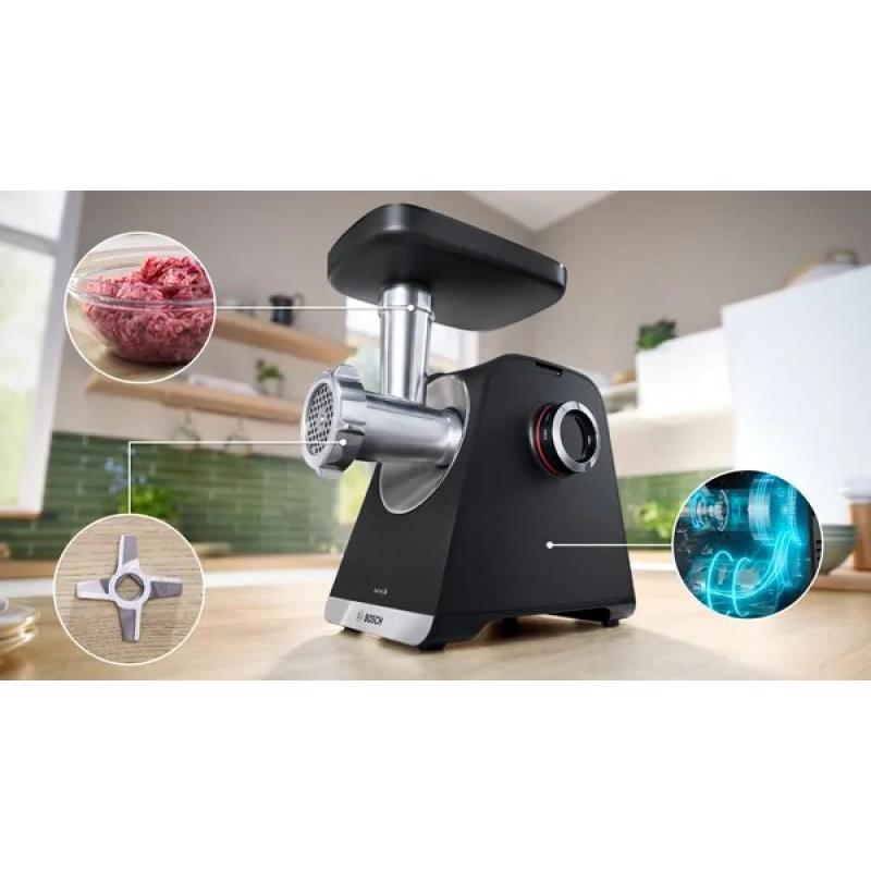 Bosch Serie 6 MFWS650B picadora 500 W Negro, Plata