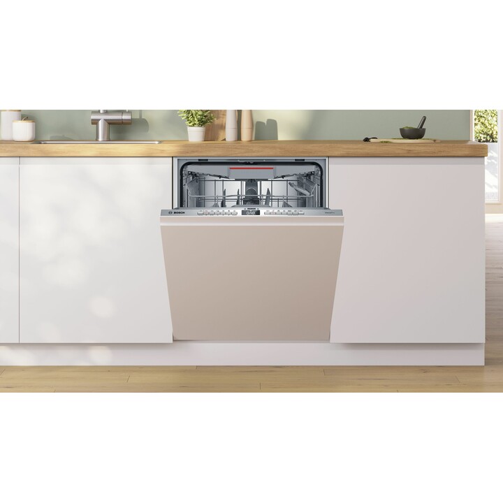 Bosch, Serie 4 SMV4EVX00E, Lavavajillas totalmente integrable para 14 cubiertos con EfficientDry, Blanco