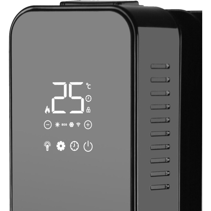 Haeger Digital XI, 2500W Digital Oil Radiator with 11 Fins and Remote Control Management, Black