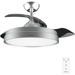 CECOTEC Energysilence Aero 4280, ventilateur de plafond, lames rétractables, lampe, acier