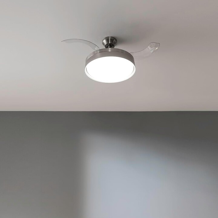 Cecotec Energysilenz Aero 4280, Deckenventilator, einziehbare Klingen, Lampe, Stahl