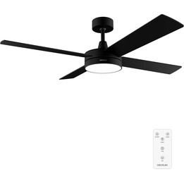 CECOTEC Energysilence Aero 5200, ventilador de teto, controle remoto, timer, luz LED, preto