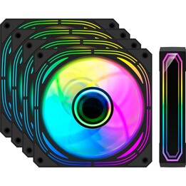 Kit ventola Coolbox Infinity Pro A-RGB da 12 cm con 4 ventole