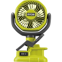 Ryobi RCF18-0 18V One+, Ventilador de abrazadera, Hyper Verde