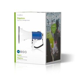 Nedis MEPH200WT mégaphone Blanc, Bleu