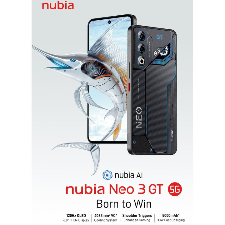 Nubia Neo 3 GT 5G, 12 GB 256 GB, 6,8 OLED FHD+, 5000 mAh, Giallo
