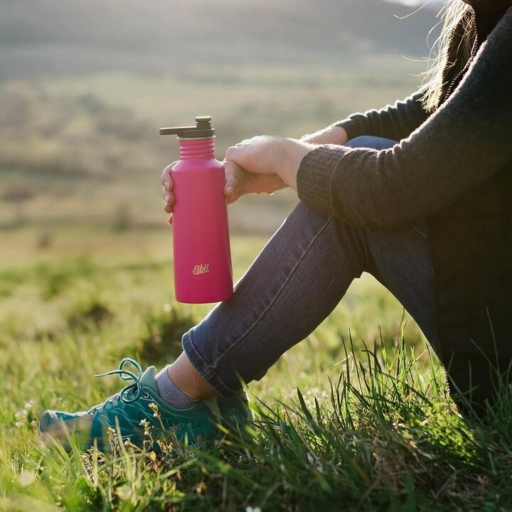 Bouteille de voyage Esbit Pictor, bouteille de sport 750 ml - Rose
