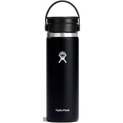 Botella térmica Hydro Flask de 20 oz con tapa flexible y boca ancha (591 ml) - negra