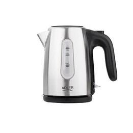 Bollitore elettrico Adler AD 1273 1 L 1200 W Nero, Nocciola, Acciaio inossidabile