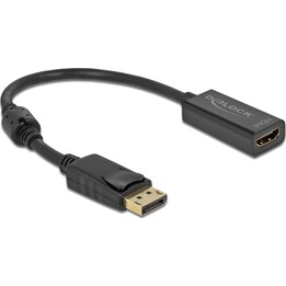 DELOCK Adapter DisplayPort 1.2 Stecker zu HDMI Buchse 4K Passiv schwarz