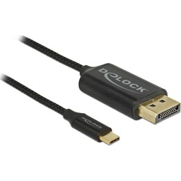 DELOCK USB Kabel Type-C zu DisplayPort DP Alt Mode 4K 60Hz 2m koaxial