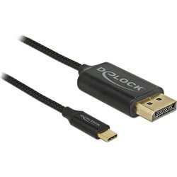Câble USB DELOCK Type-C vers DisplayPort DP Alt Mode 4K 60 Hz 2 m coaxial