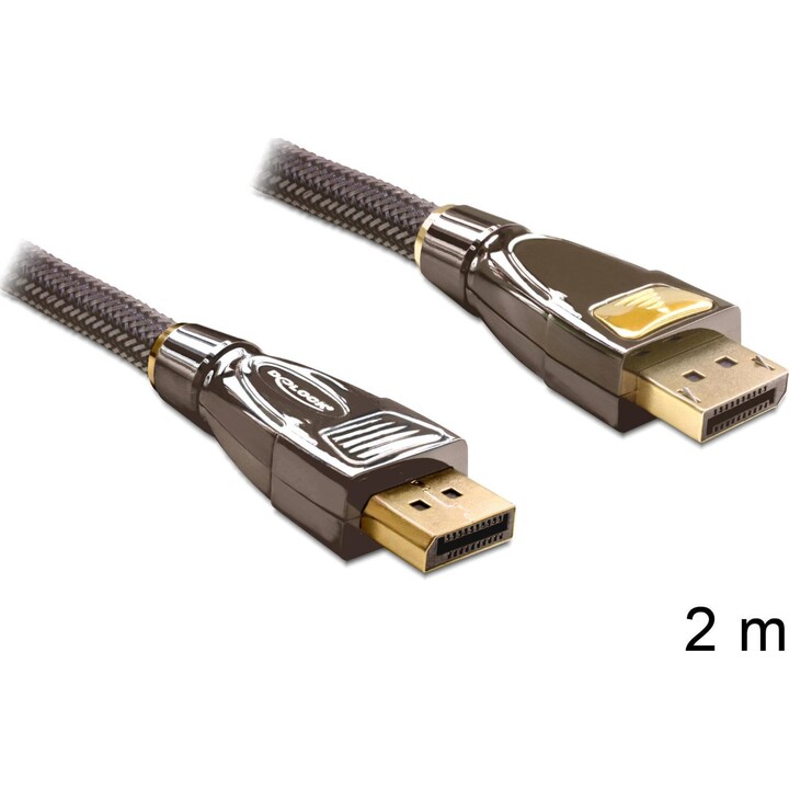 Delock Cable DisplayPort 1.2 male to DisplayPort male 4K 60 Hz 2 m Premium