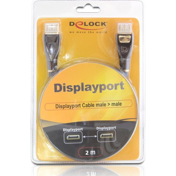 Delock Câble DisplayPort 1.2 mâle   DisplayPort mâle 4K 60 Hz 2 m Premium