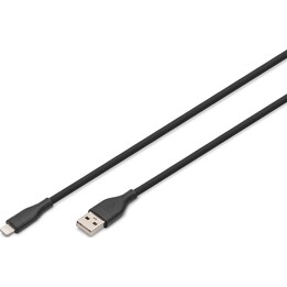 Cavo Lightning in silicone Digito, USB-A a Lightning 1M, Nero