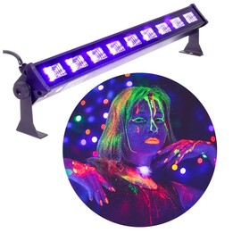 LIGHT4ME LED BAR UV 9 + Barra de LED BRANCA 9x3