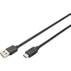 Digitus USB Tipo-C Cabo de conexão, tipo C-A 3,0m