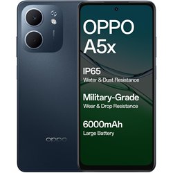 Oppo A5X, 4 GB RAM + 128GB, smartphone con AI, display da 90Hz da 6,67, 32 MP, 6000MAH, 45W, blu nero