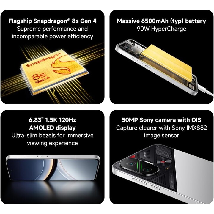 Xiaomi Poco F7 5G, 12GB 256GB, Snapdragon® 8s Gen 4, 6500mAh, 50mp con OIS, 6.83 1.5k 120Hz Pantalla AMOLED, blanco