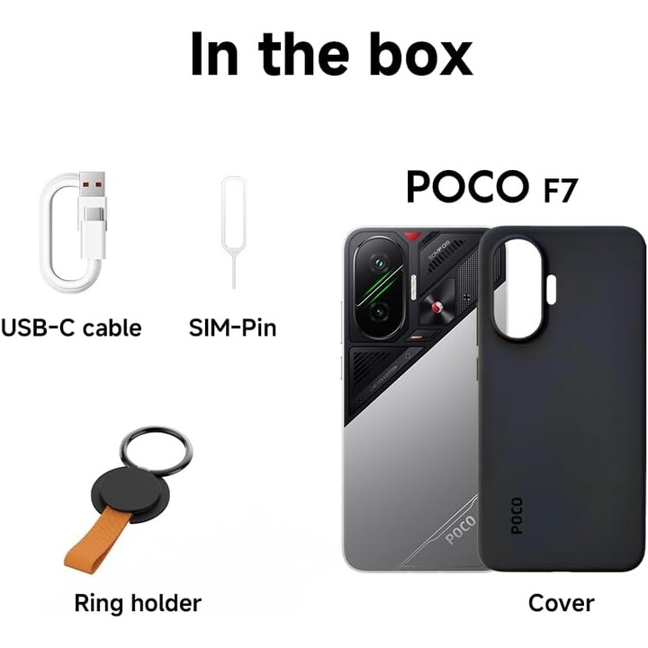 Xiaomi Poco F7 5G, 12GB 256GB, Snapdragon® 8s Gen 4, 6500mAh, 50mp con OIS, 6.83 1.5k 120Hz Pantalla AMOLED, blanco