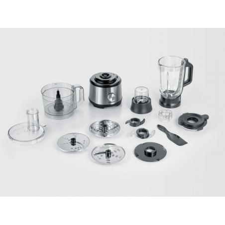 Severin KM 3892 robot de cocina 1200 W 1,5 L Negro, Acero inoxidable, Transparente