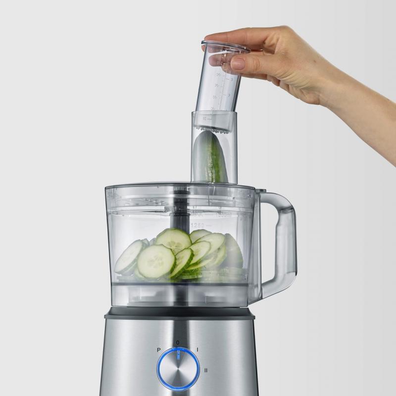 Severin KM 3892 robot de cocina 1200 W 1,5 L Negro, Acero inoxidable, Transparente