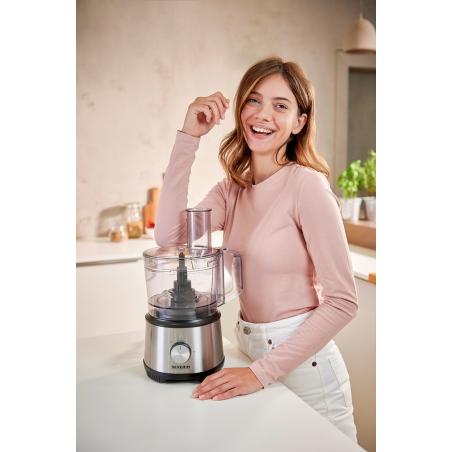 Severin KM 3892 robot de cocina 1200 W 1,5 L Negro, Acero inoxidable, Transparente