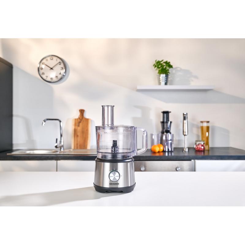 Severin KM 3892 robot de cocina 1200 W 1,5 L Negro, Acero inoxidable, Transparente