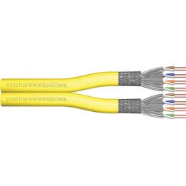 Digitus Cat 7a S/FTP, cable de instalación, 100 m, dúplex, DCA-S1A D1 A1, amarillo